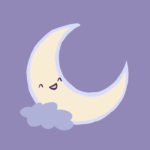 moon smiling with cloud